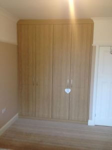 Three Panel Wooden Wardrobe